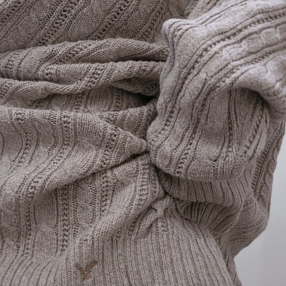 American Eagle Beige One-Shoulder Loose Fit Knit - Picture 4 of 5